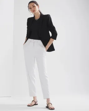 Grommet Slim Fit Cropped Trousers