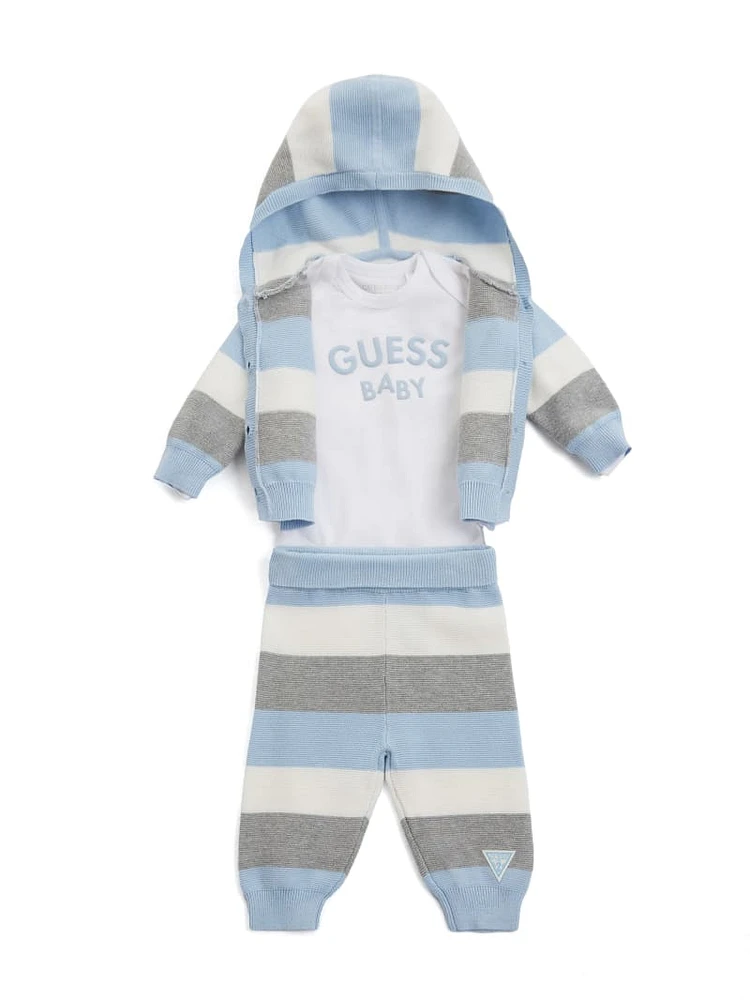 Eco-friendly Baby Clothing Set - Sweater, Pants, and Onesie (0-12 Months)