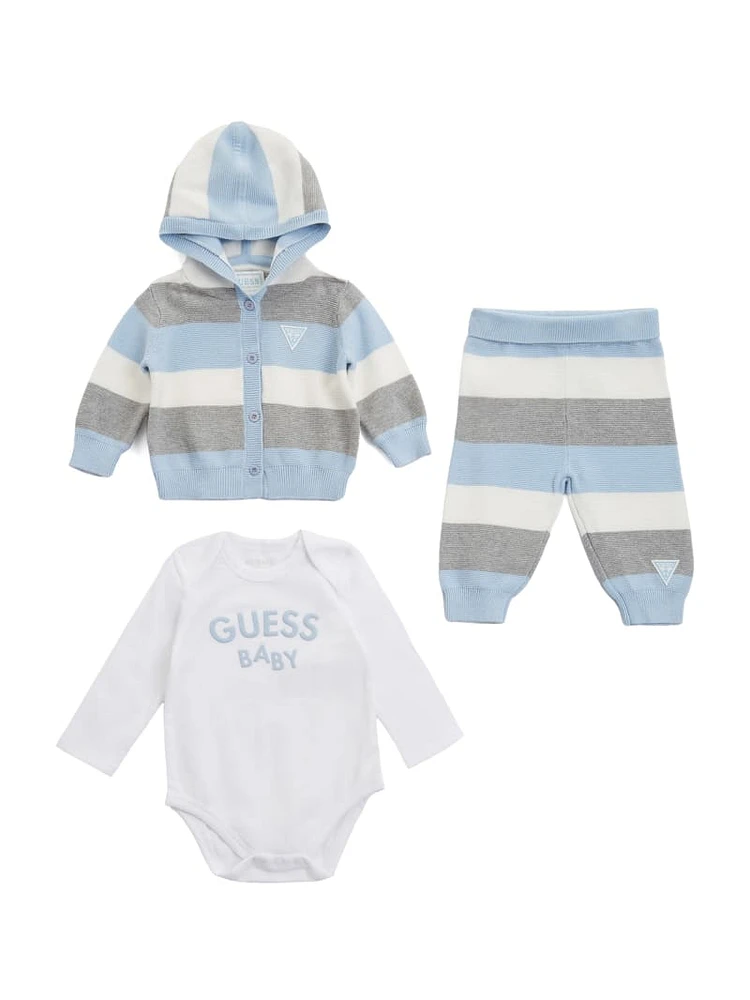 Eco-friendly Baby Clothing Set - Sweater, Pants, and Onesie (0-12 Months)