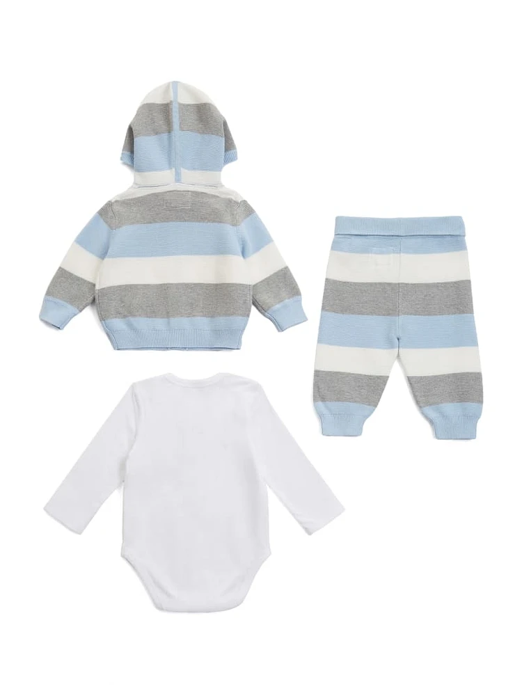 Eco-friendly Baby Clothing Set - Sweater, Pants, and Onesie (0-12 Months)