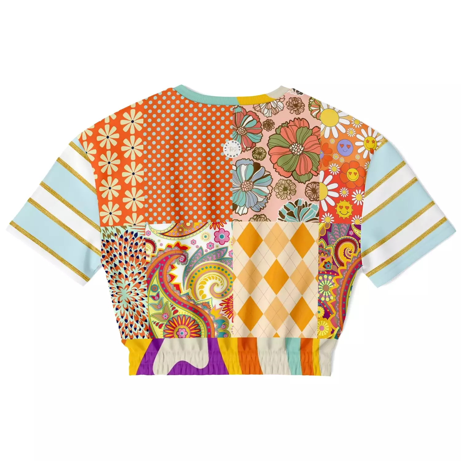 Happy Valley Floral Patchwork Cropped Sweater