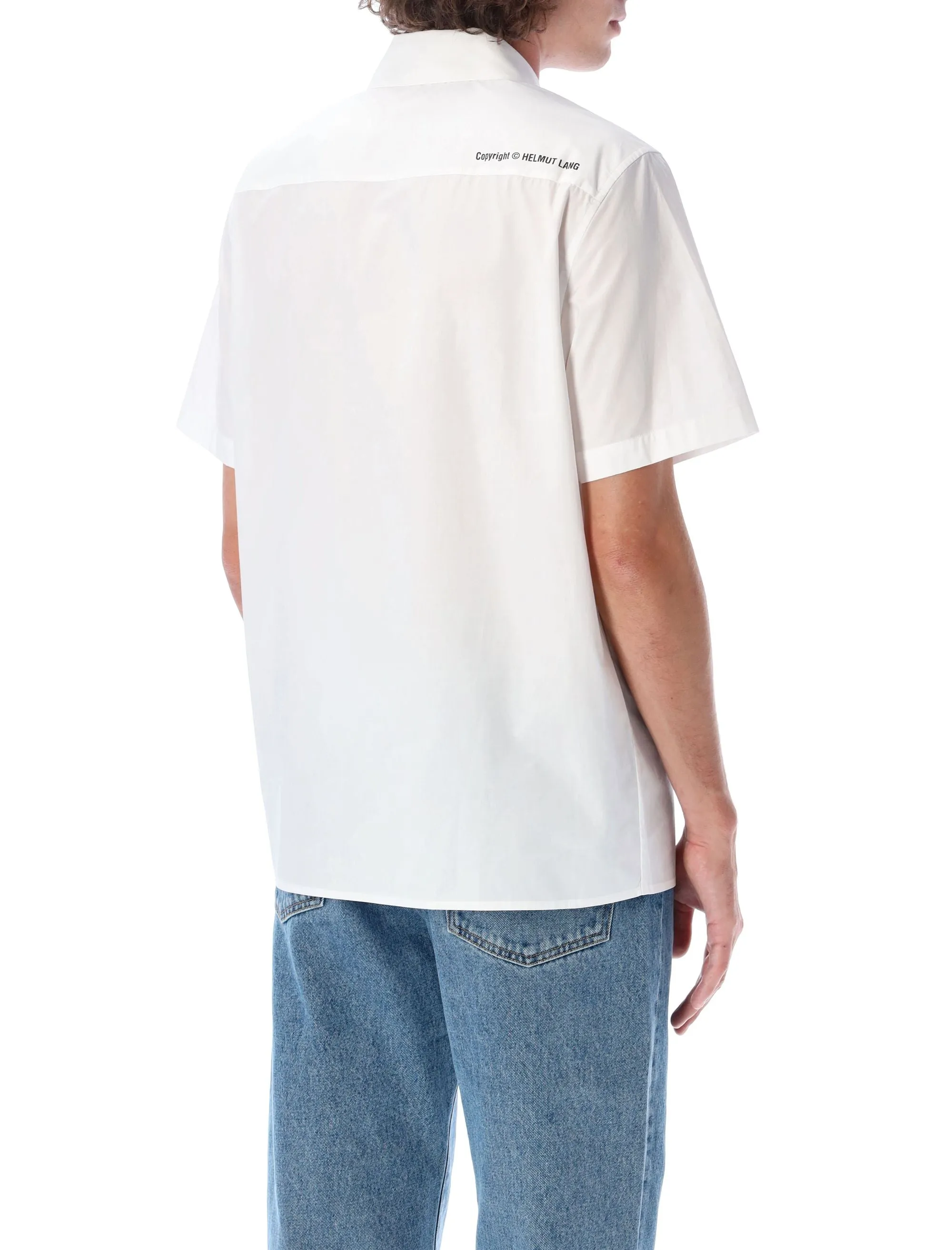 Helmut Lang Logo Print Short Sleeve Shirt