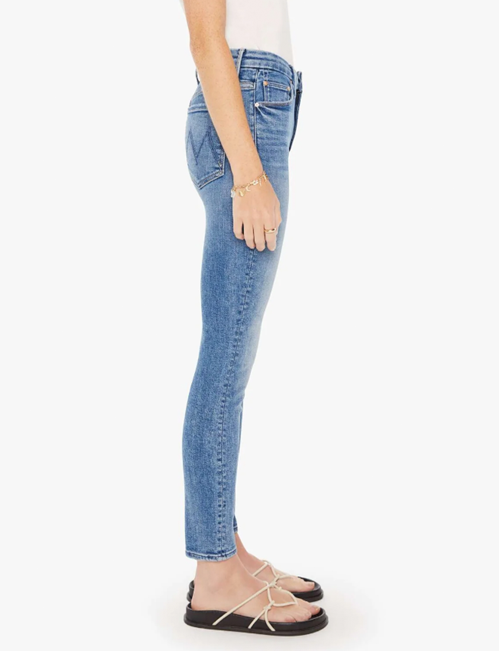 High Waisted Looker Ankle Jeans - On The Road by Mother Denim