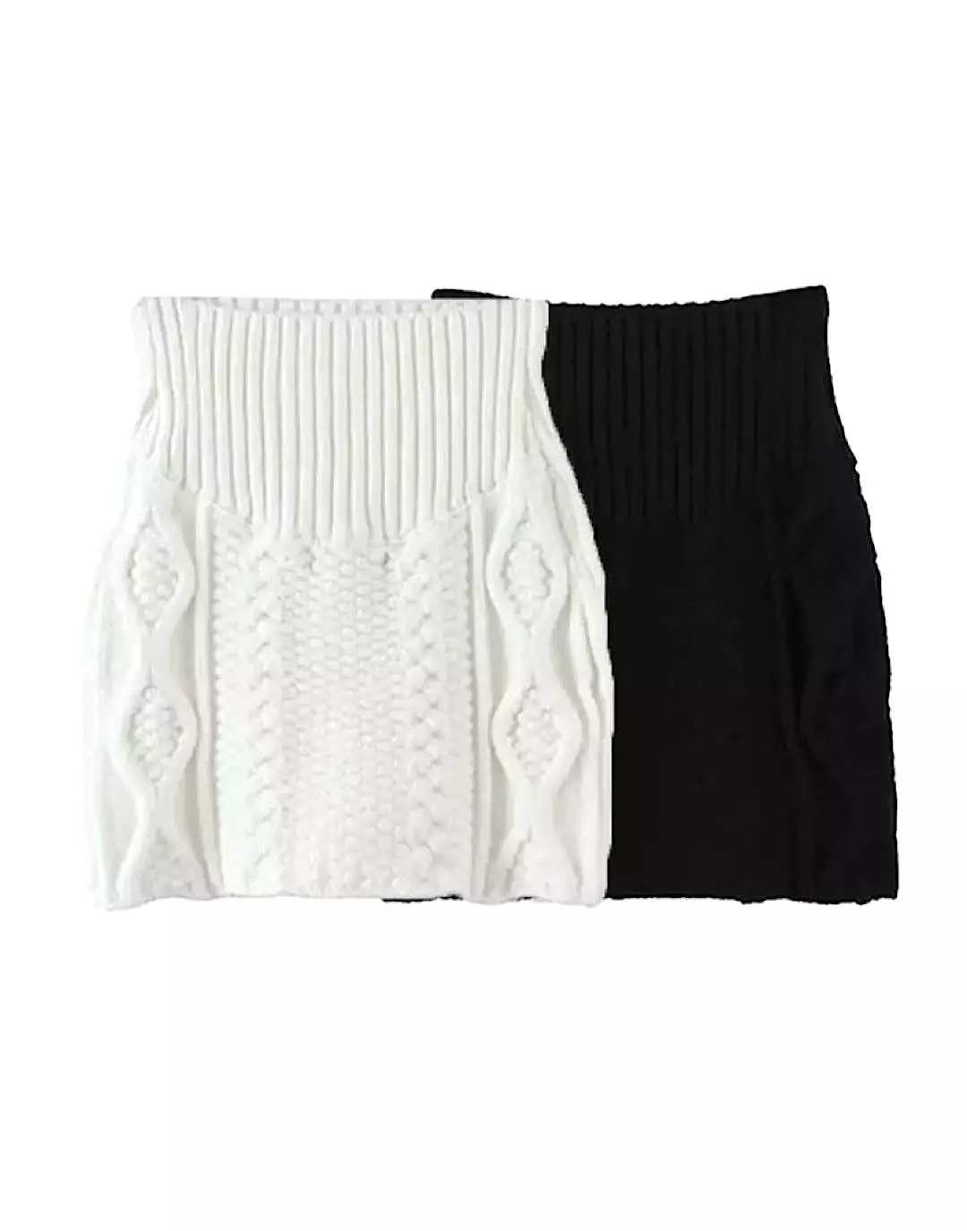 High waisted mini skirt