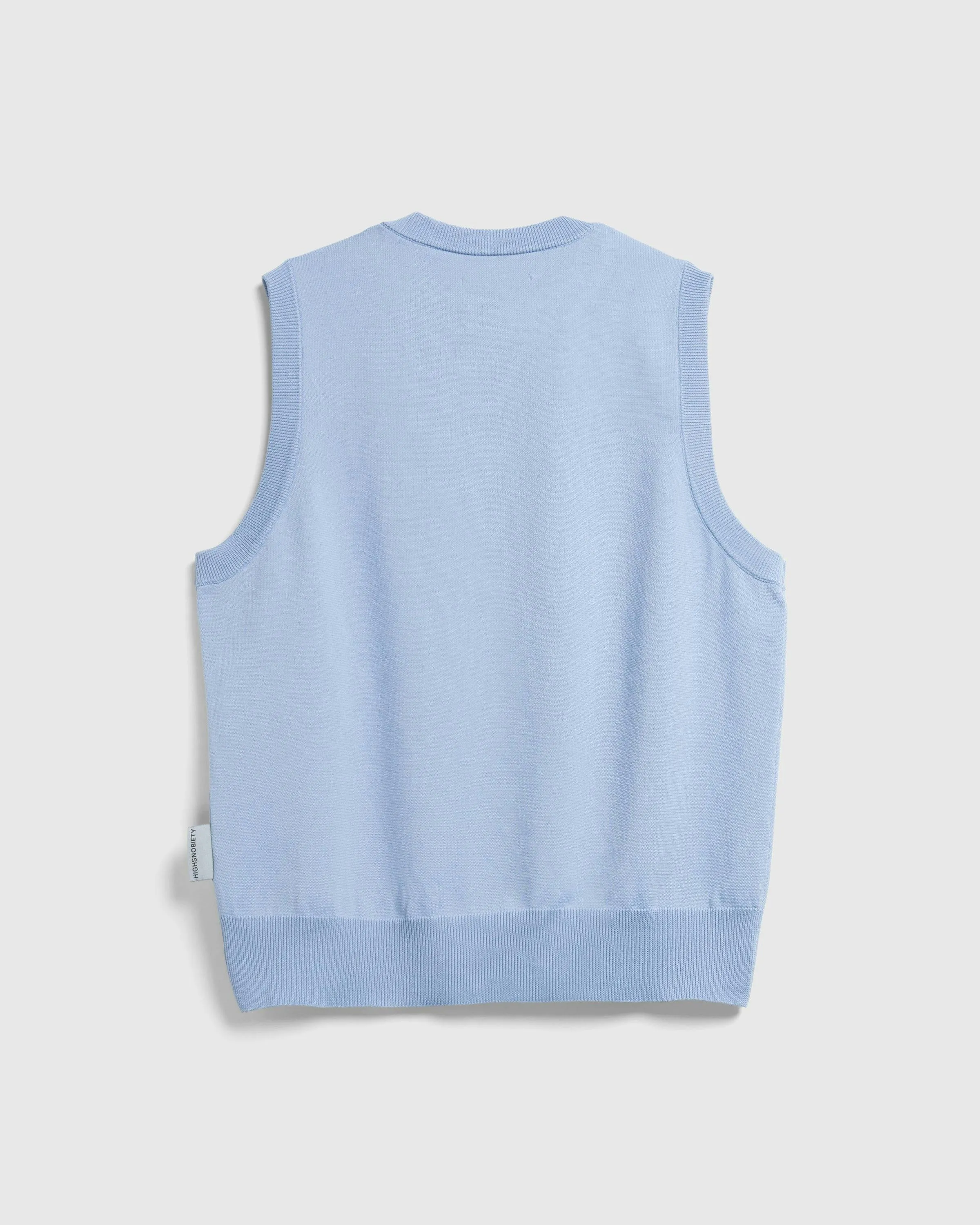 HS05 Poly Knit Sweater Vest Blue - Highsnobiety Shop