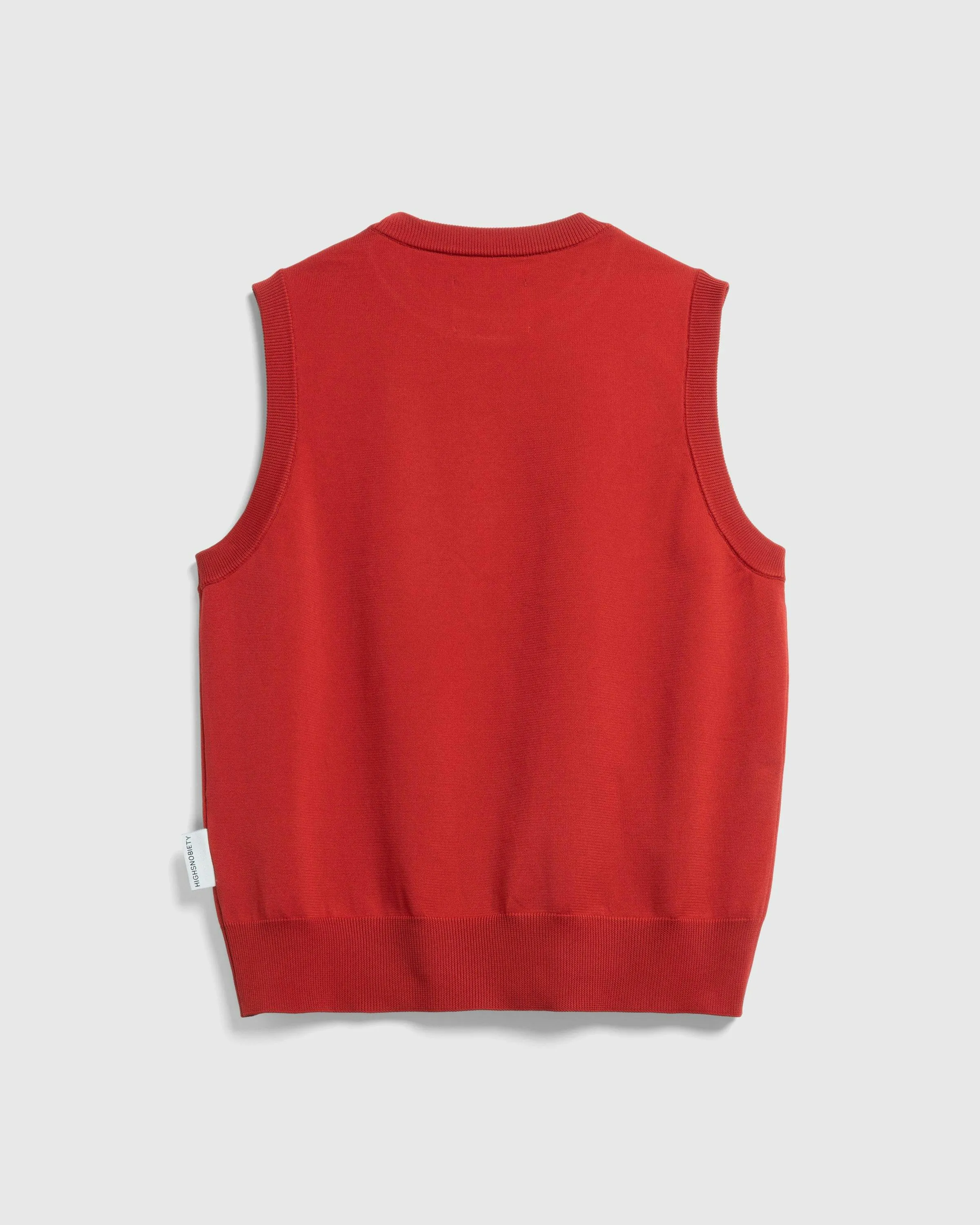 HS05 Poly Knit Sweater Vest Ruby Red | Highsnobiety Shop