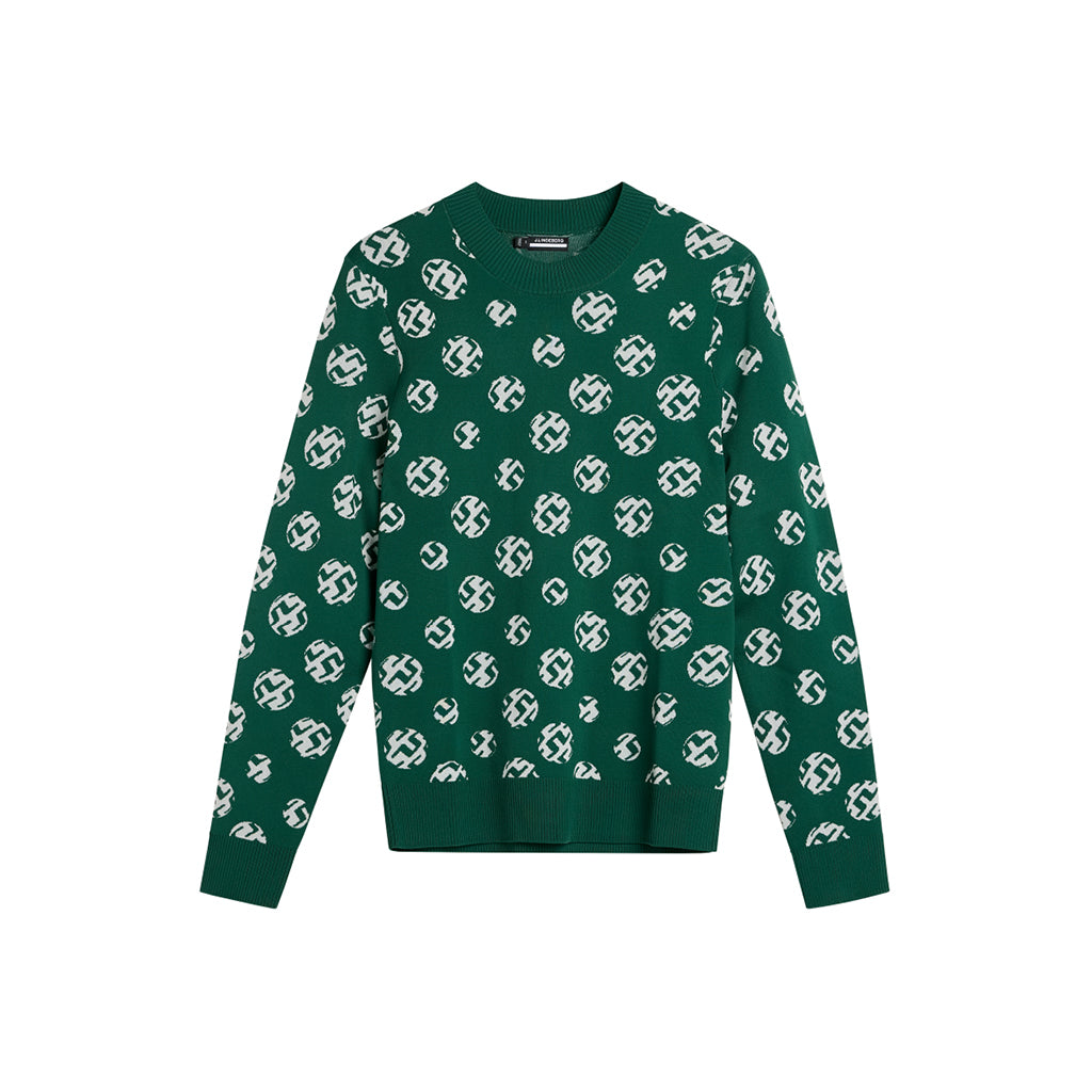 J. Lindeberg Gus Jacquard Sweater - Rain Forest