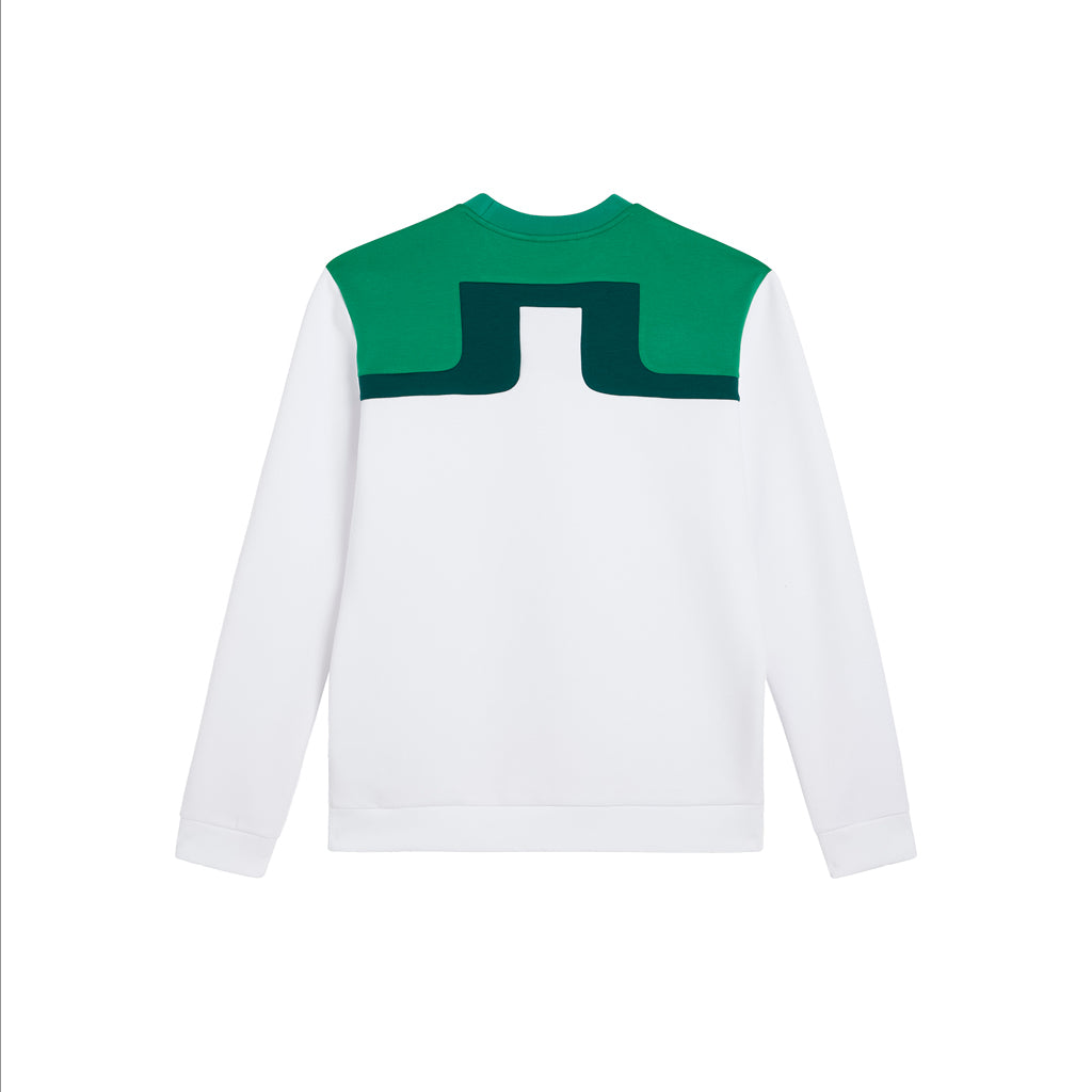 J. Lindeberg White Jeff Crew Neck Shirt