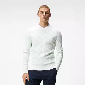 J. Lindeberg White Sphere Dot Gus Jacquard Sweater