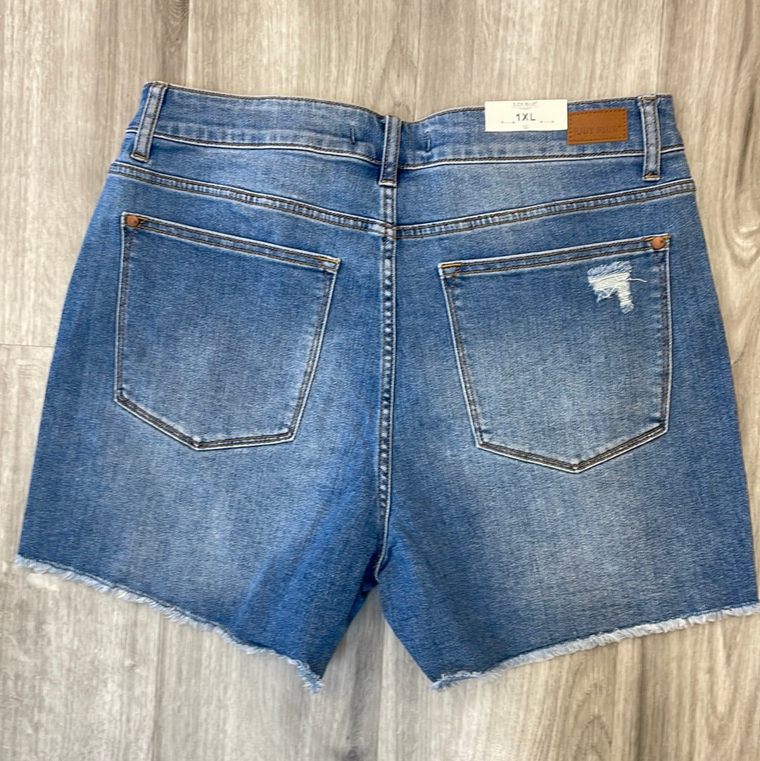 Judy Blue distressed high waist shorts