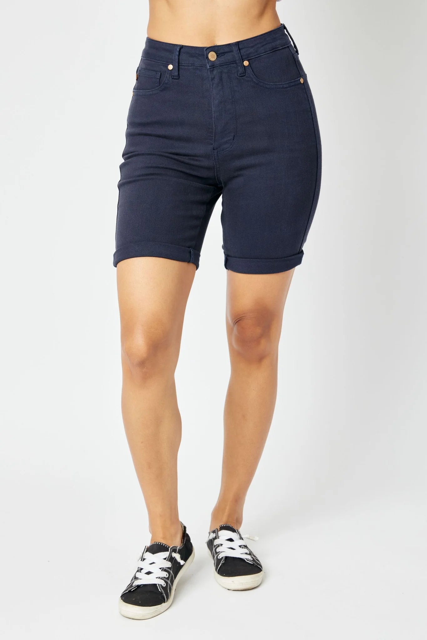 Judy Blue Tummy Control Bermuda Shorts - Garment Dyed