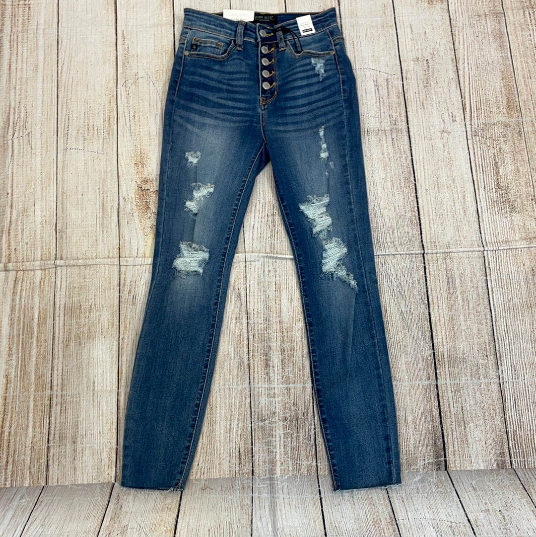 Judy distressed button up jeans