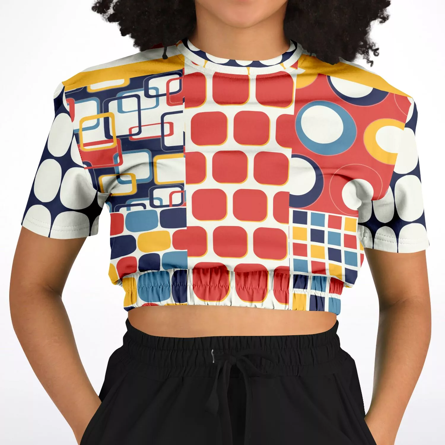 Kids' Short Sleeve Cropped Sweater - Eco-Poly Blend - Primary School