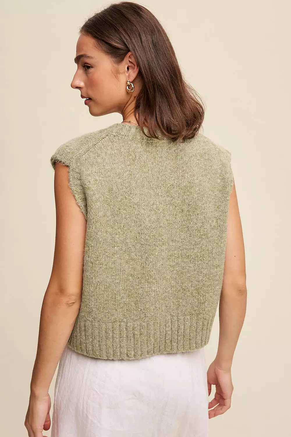 Knit Vest - Soft Touch, Cropped Design