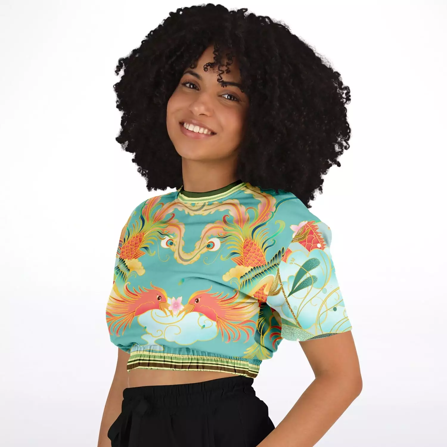 Koi Dragon Cropped Sweater