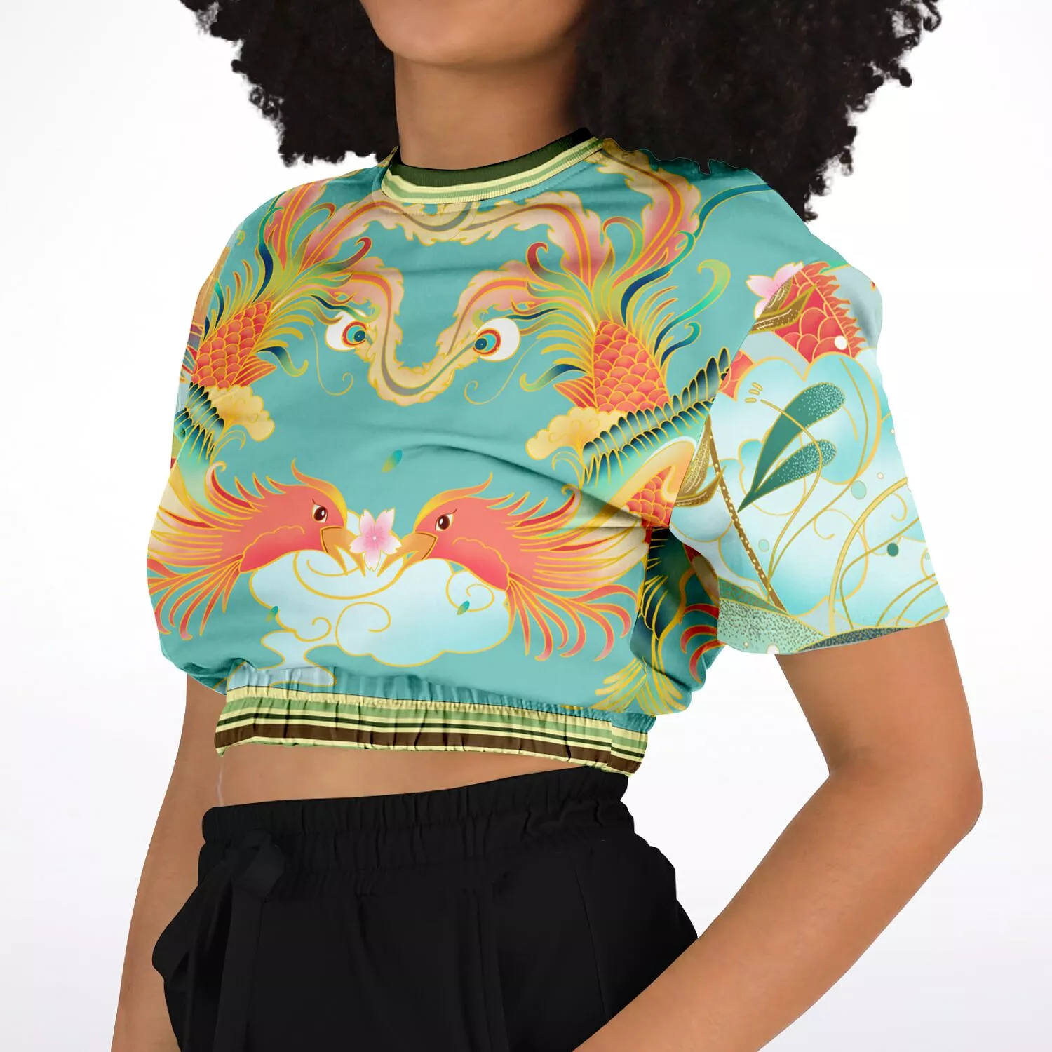 Koi Dragon Cropped Sweater