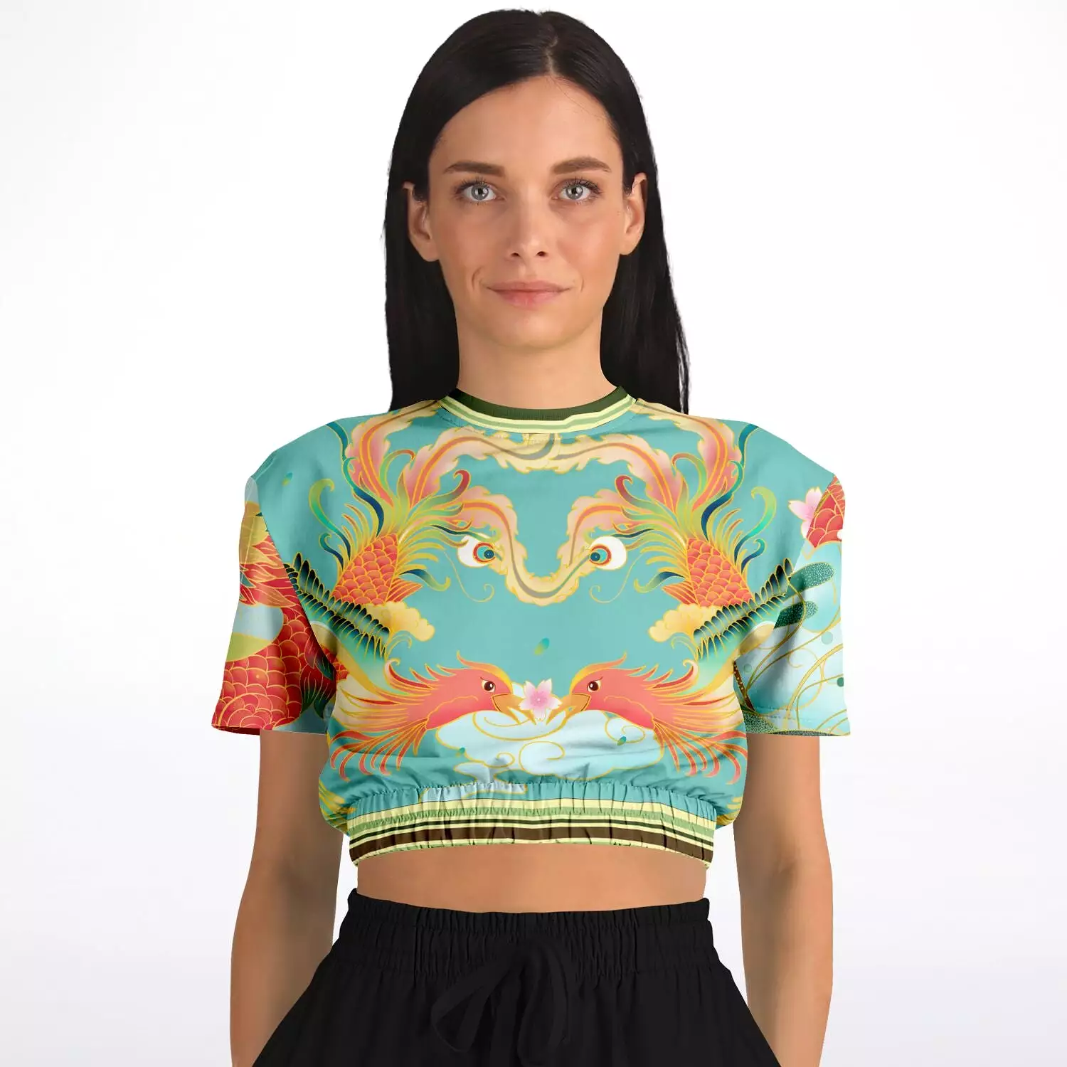 Koi Dragon Cropped Sweater