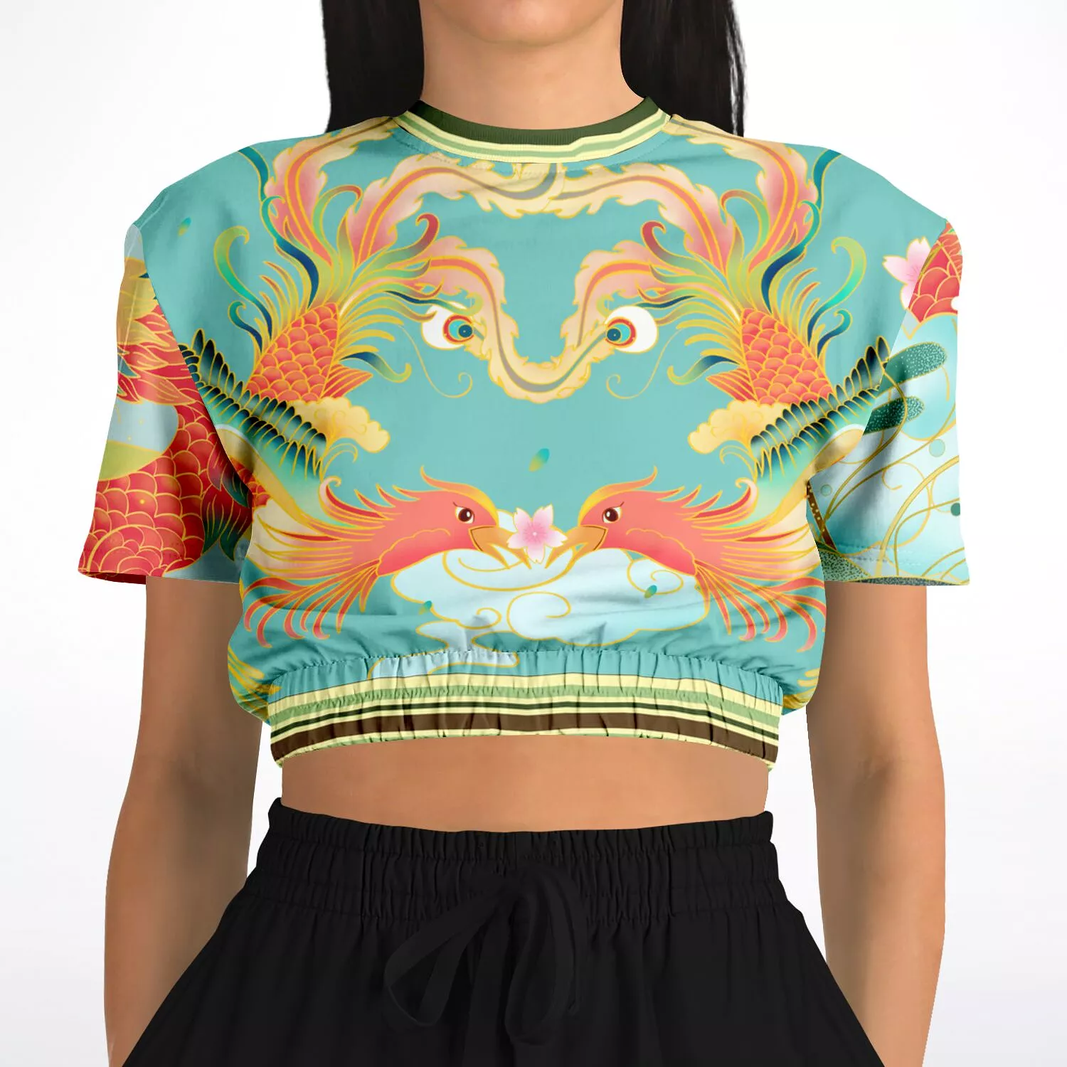 Koi Dragon Cropped Sweater