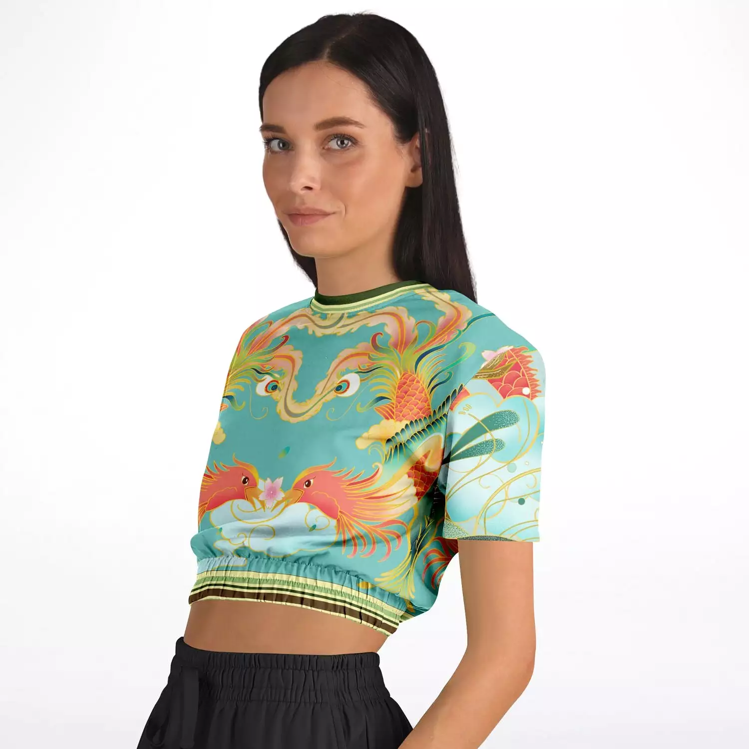 Koi Dragon Cropped Sweater