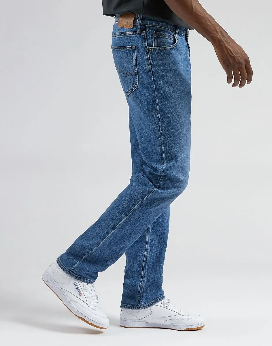 Lee West Relaxed Straight Into Blue Worn Denim Jeans