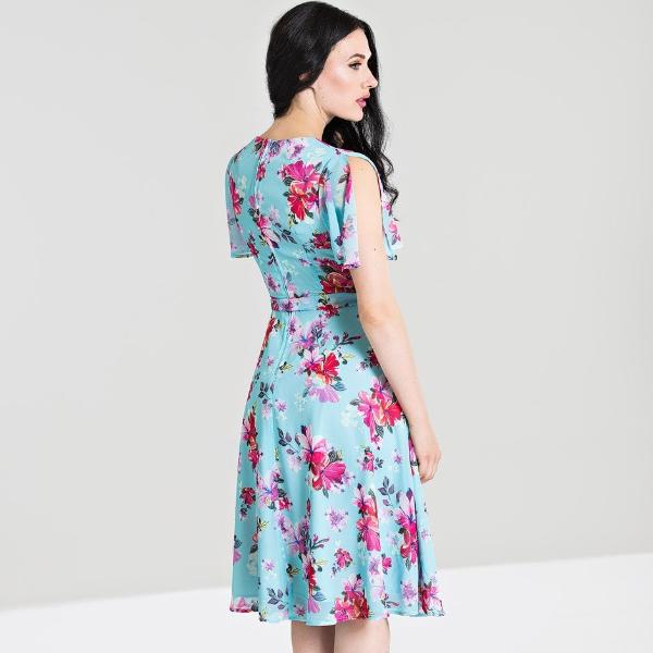 Light Blue Floral Retro Dress - Buy Now!