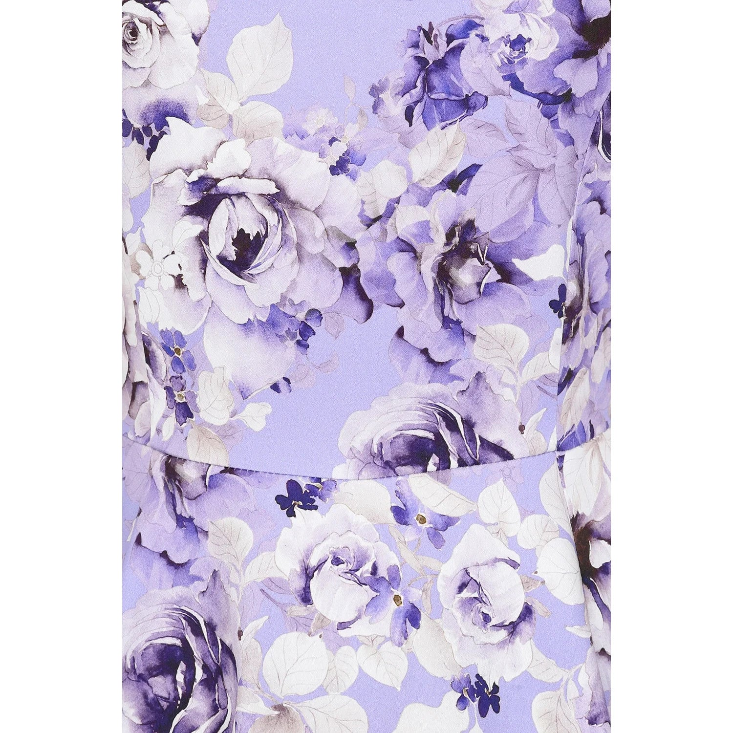 Lilac Floral Print Tea Dress