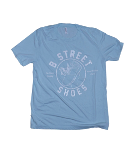 Limited Quantity & Sizing- Light Blue T-Shirt with White B Street Logo