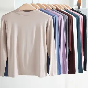 Long Sleeve Solid Color Women's T-Shirt