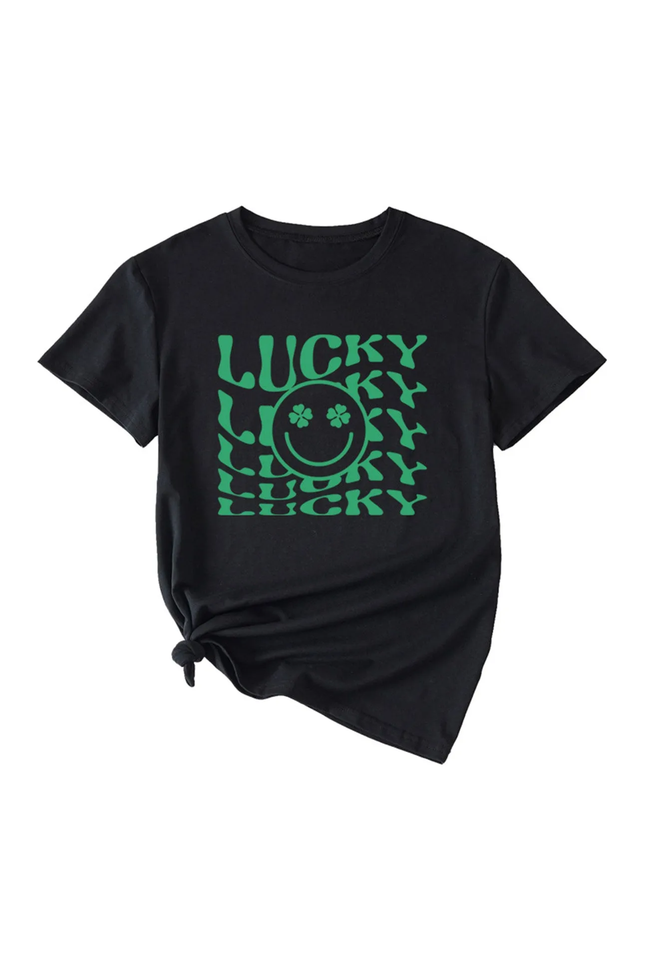 Lucky Clover Smile T-shirt Print