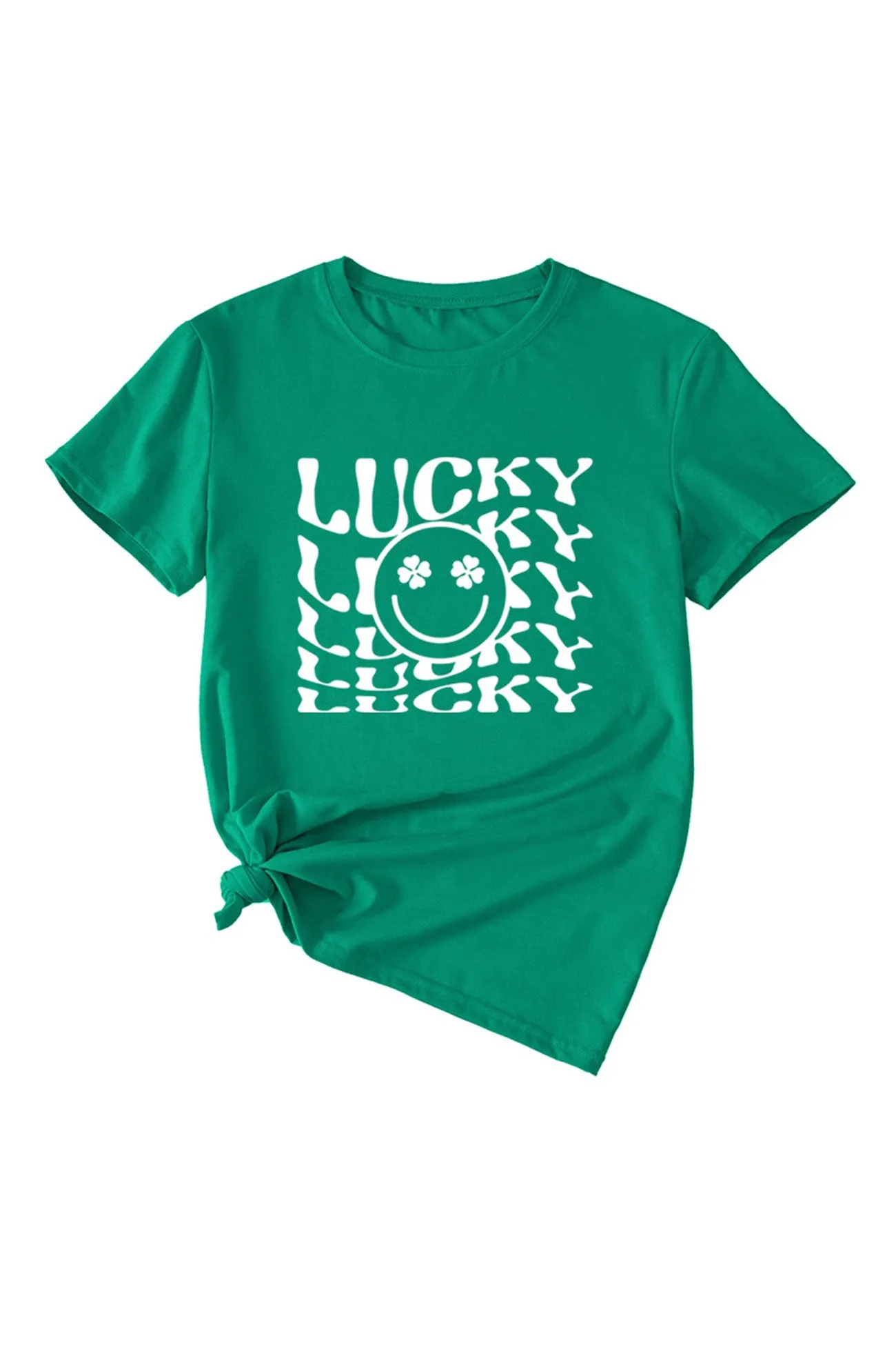 Lucky Clover Smile T-shirt Print