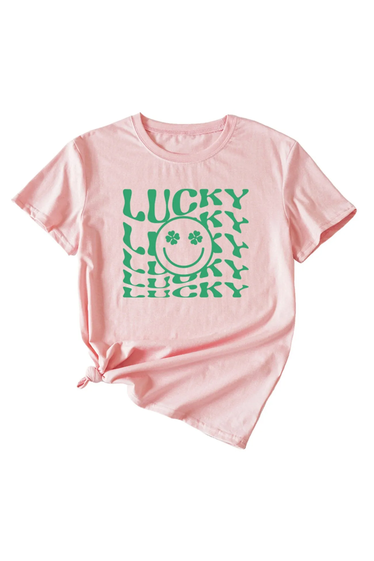 Lucky Clover Smile T-shirt Print