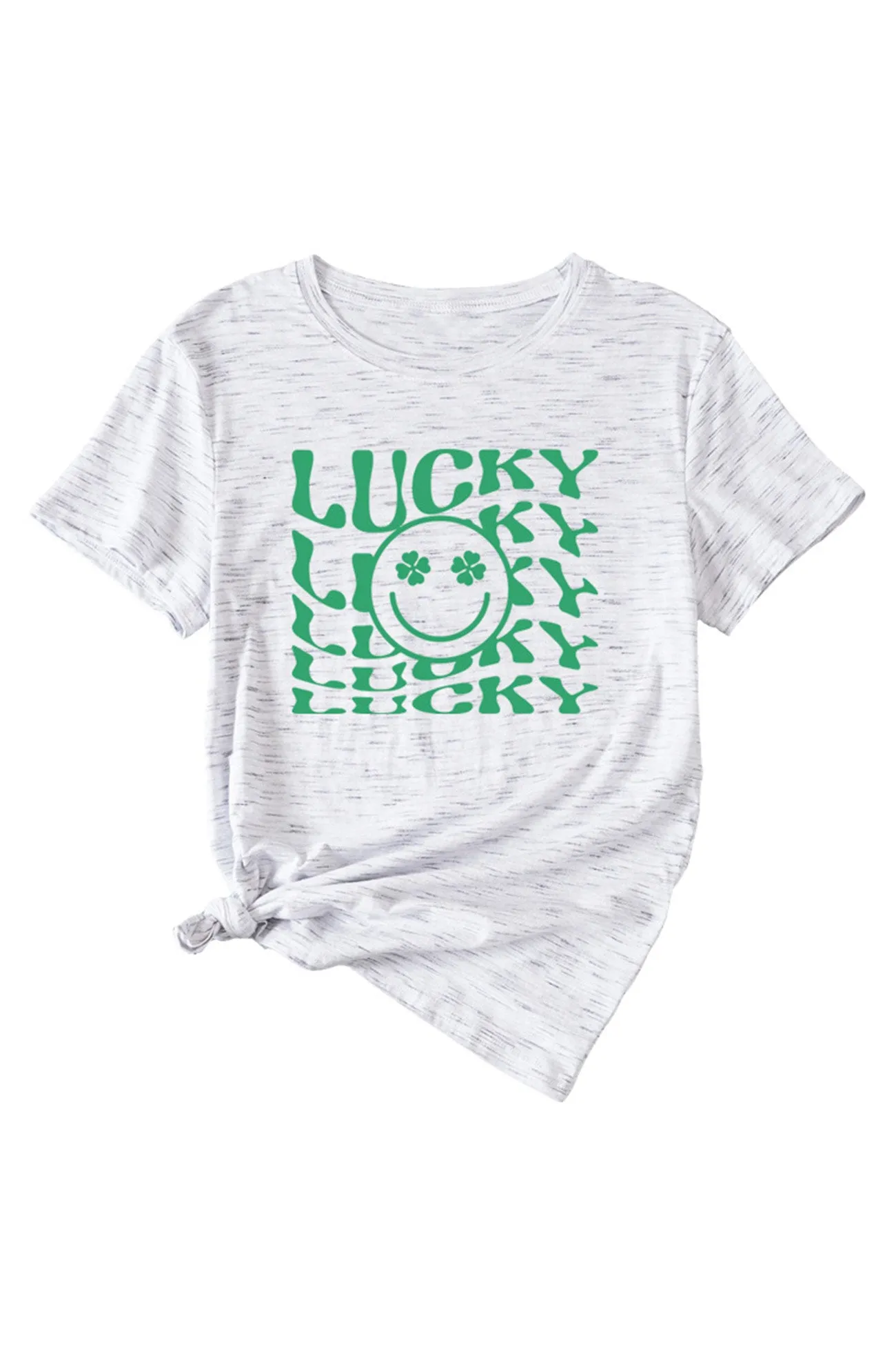 Lucky Clover Smile T-shirt Print