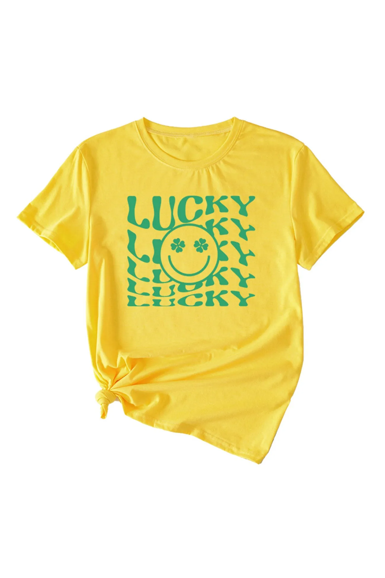 Lucky Clover Smile T-shirt Print