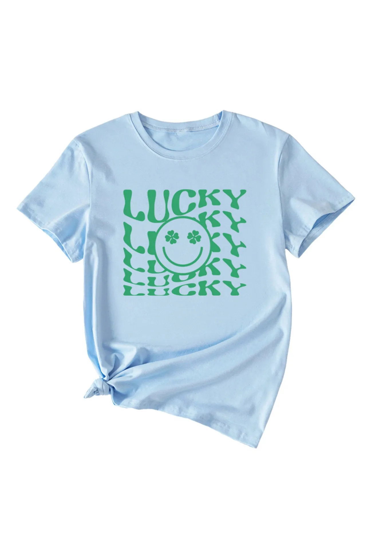 Lucky Clover Smile T-shirt Print