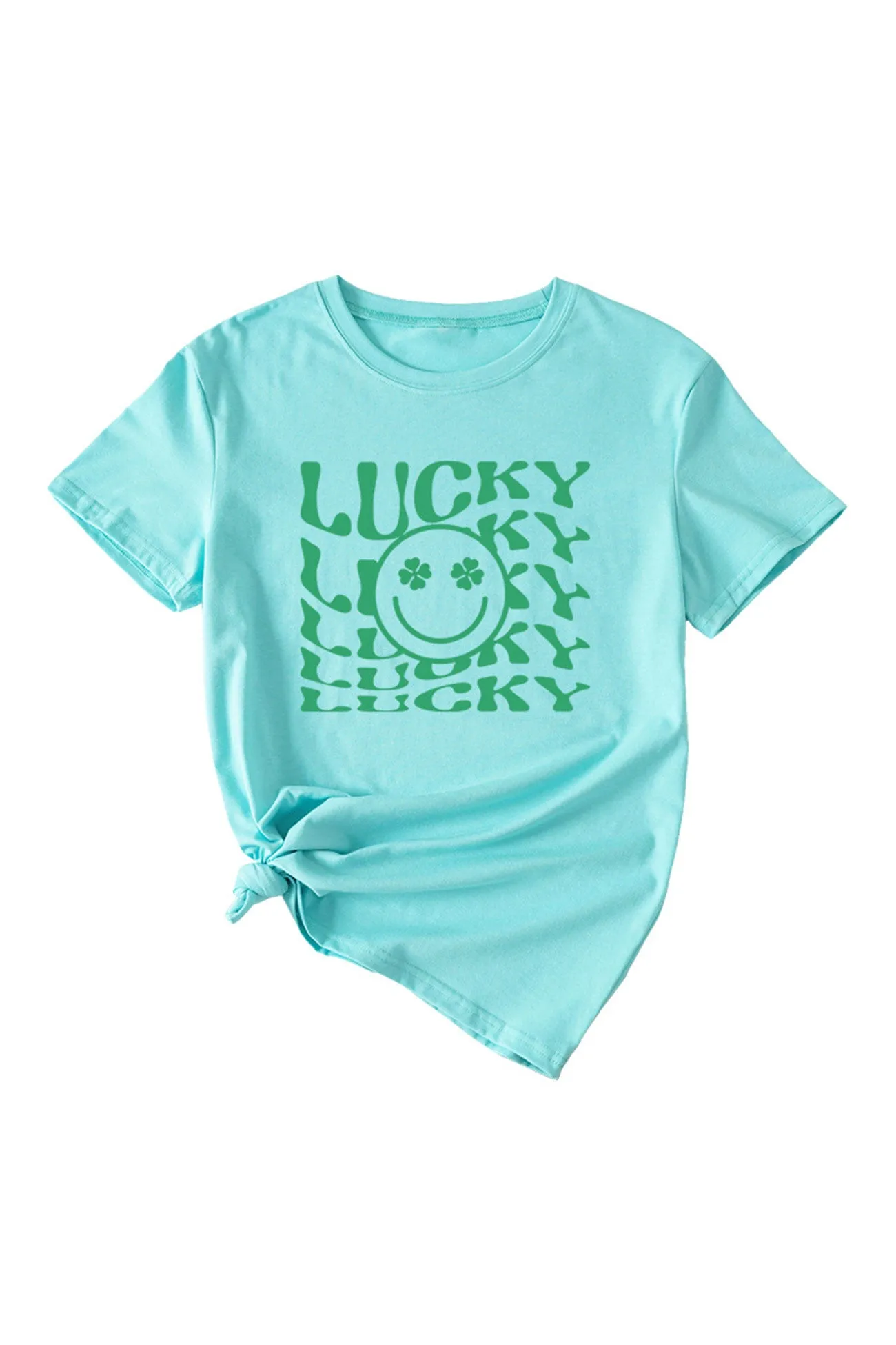 Lucky Clover Smile T-shirt Print