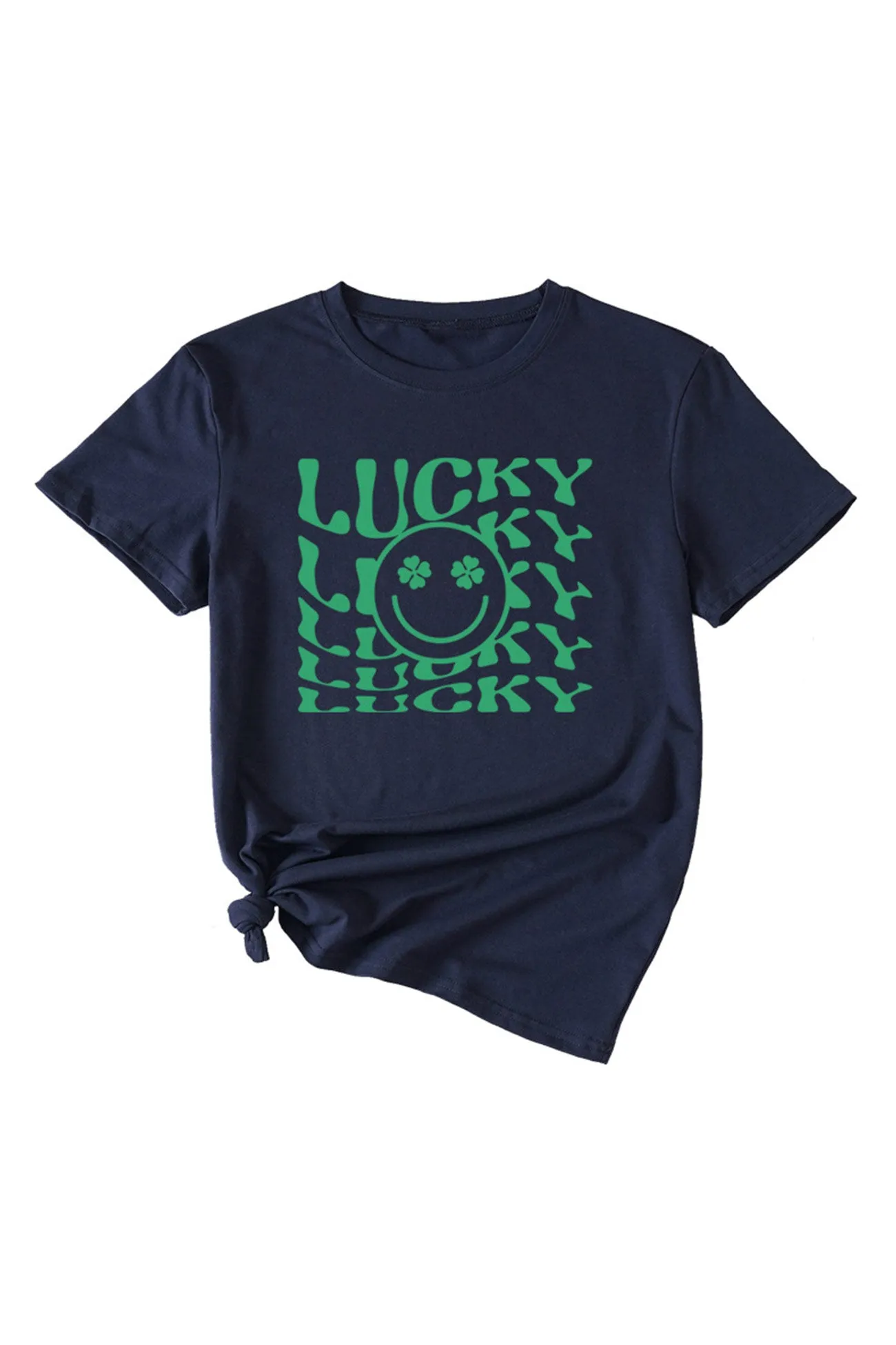 Lucky Clover Smile T-shirt Print