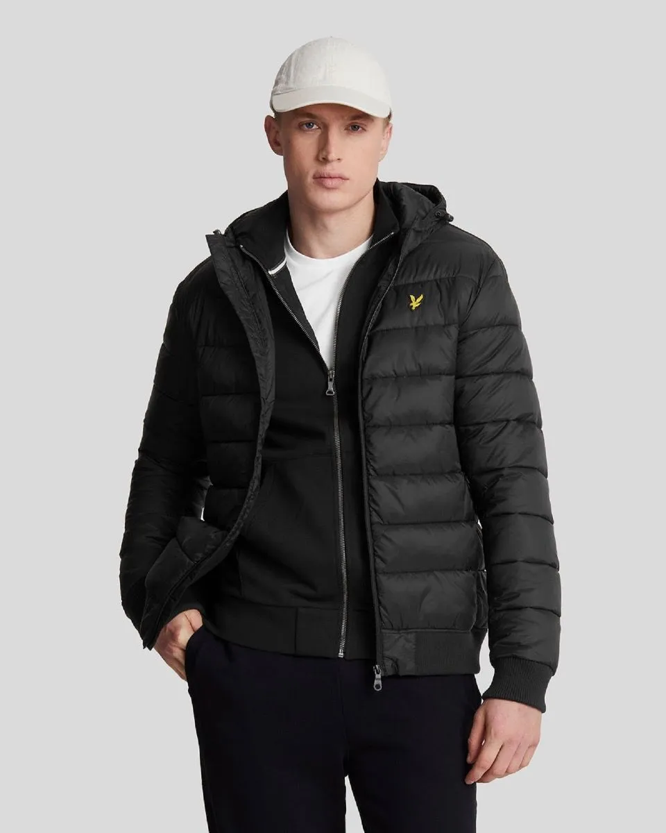 Lyle and Scott Wadded Quilted Jacket Jet Black