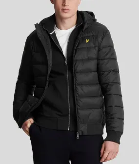 Lyle and Scott Wadded Quilted Jacket Jet Black