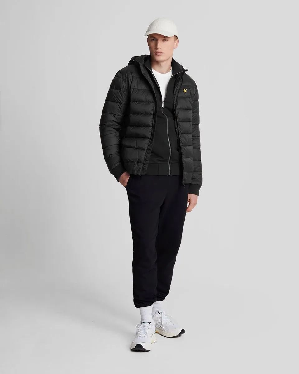 Lyle and Scott Wadded Quilted Jacket Jet Black