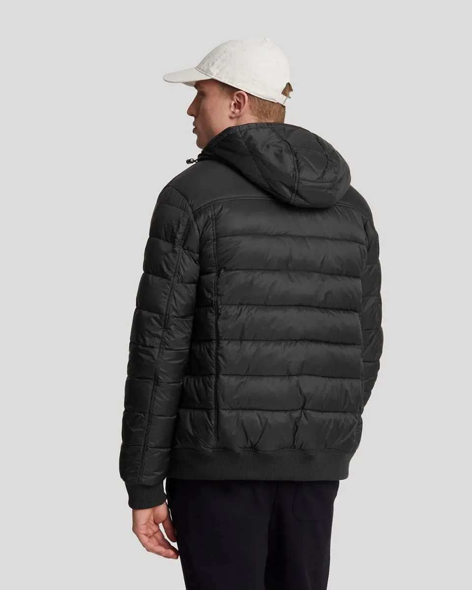 Lyle and Scott Wadded Quilted Jacket Jet Black