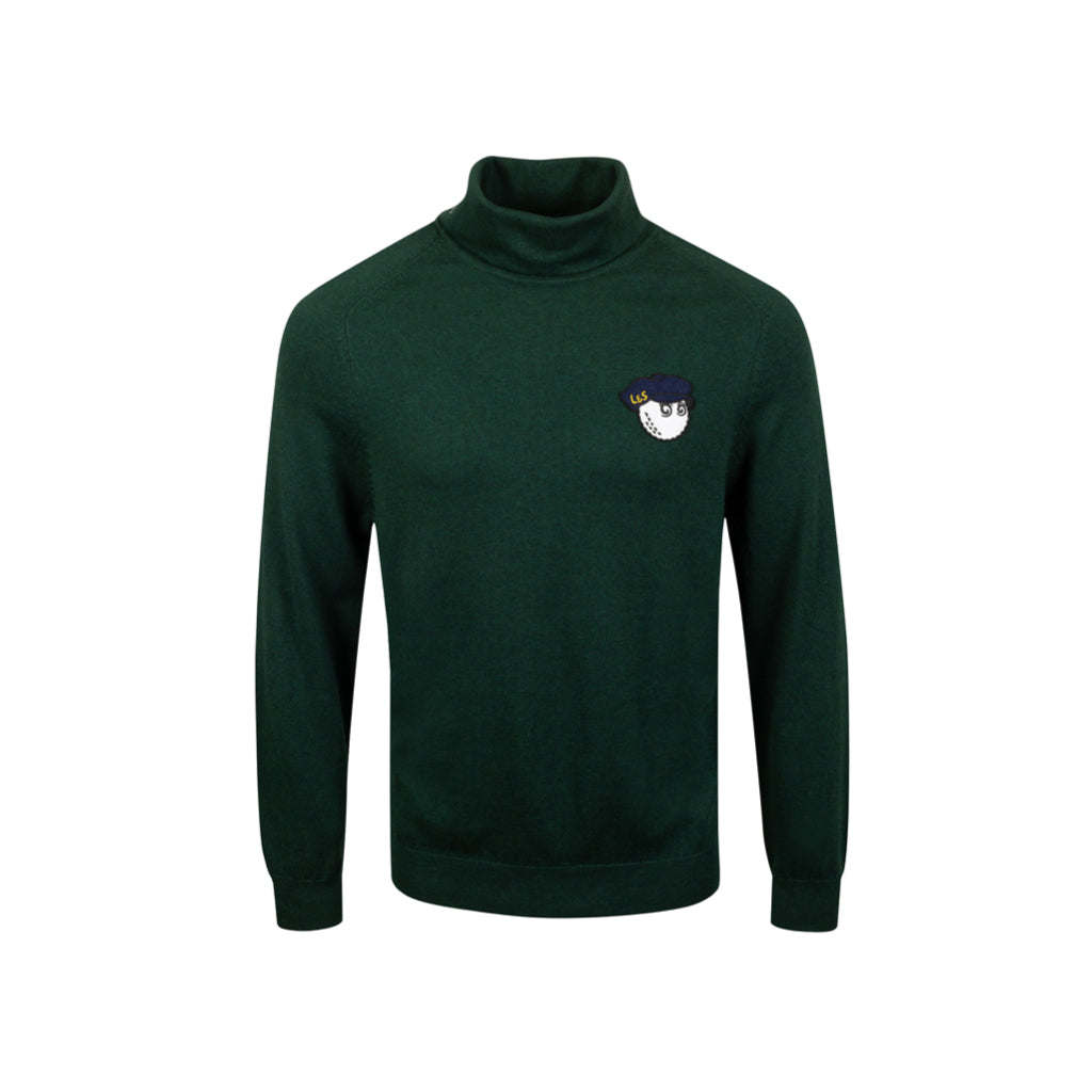 Malbon x L&S Rollneck Sweater - Jade Green | Shop Now