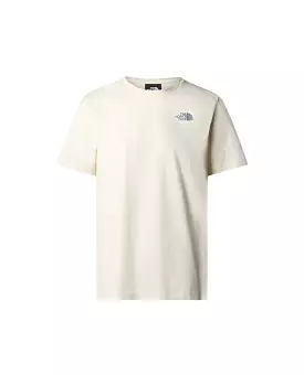 Mens short sleeve Redbox t-shirt in white with Dune and Blue Dusk logo design