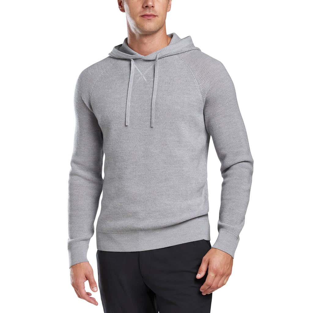 Merino Wool Waffle Pullover - Light Heather Grey