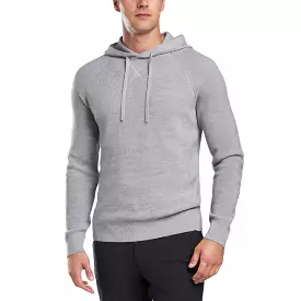 Merino Wool Waffle Pullover - Light Heather Grey