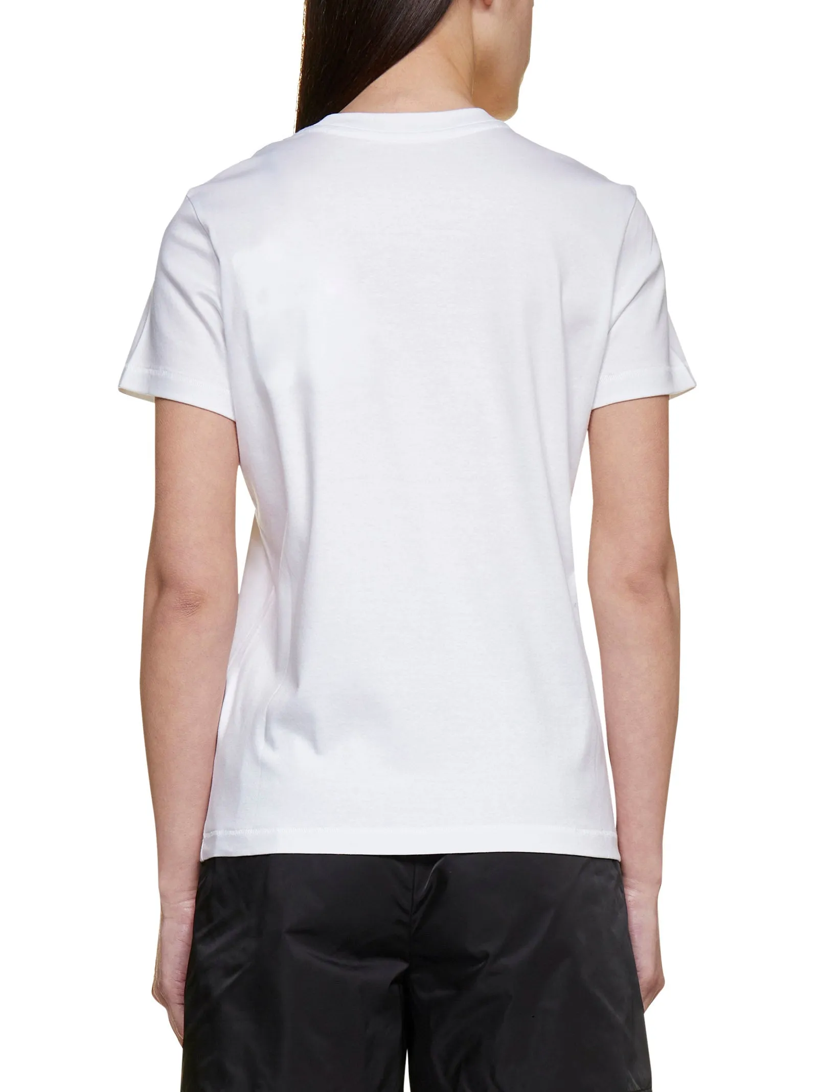 Moncler Crewneck T-Shirt with Logo Print