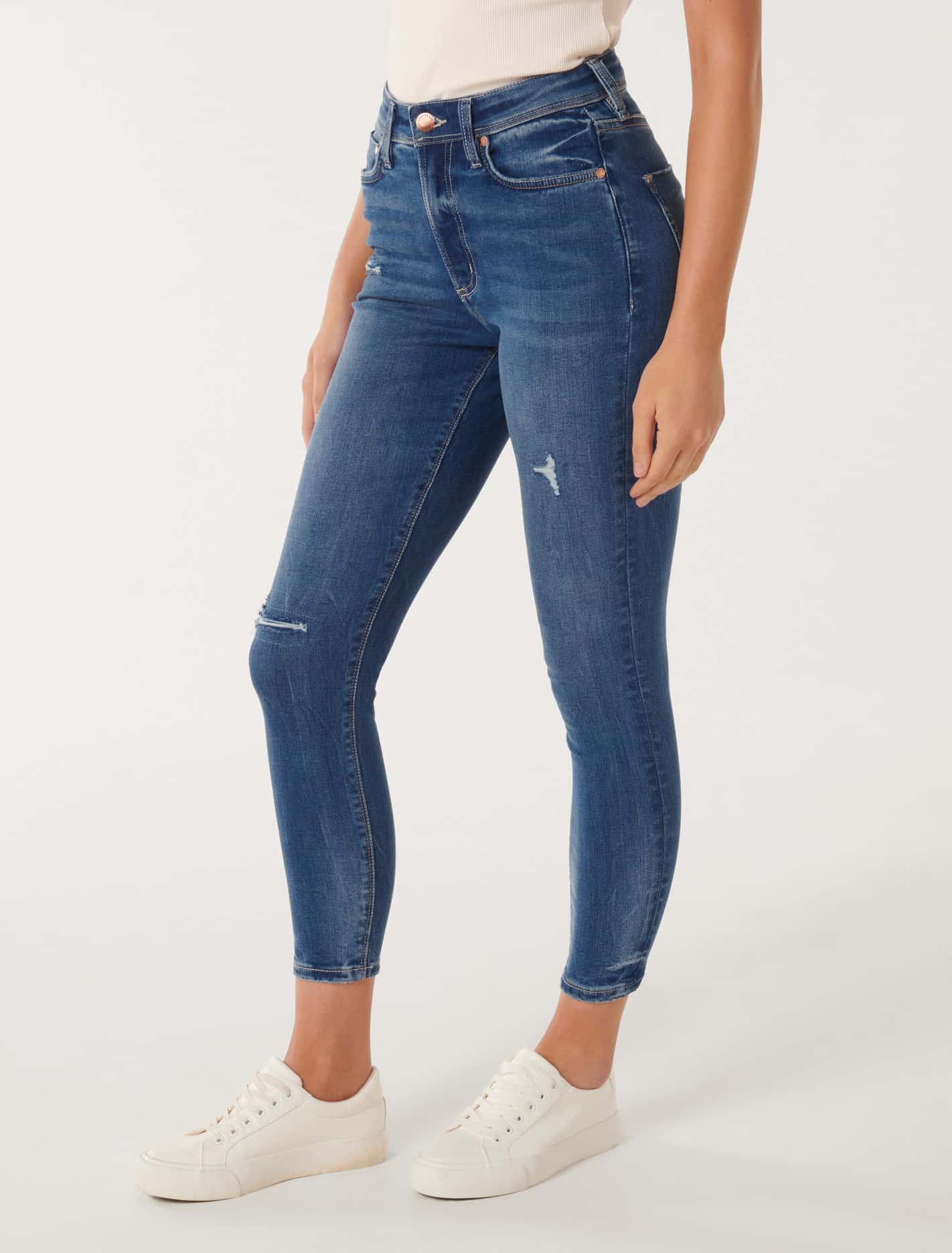 Nala Mid-Rise Skinny Ankle Jeans