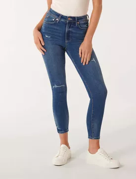 Nala Mid-Rise Skinny Ankle Jeans