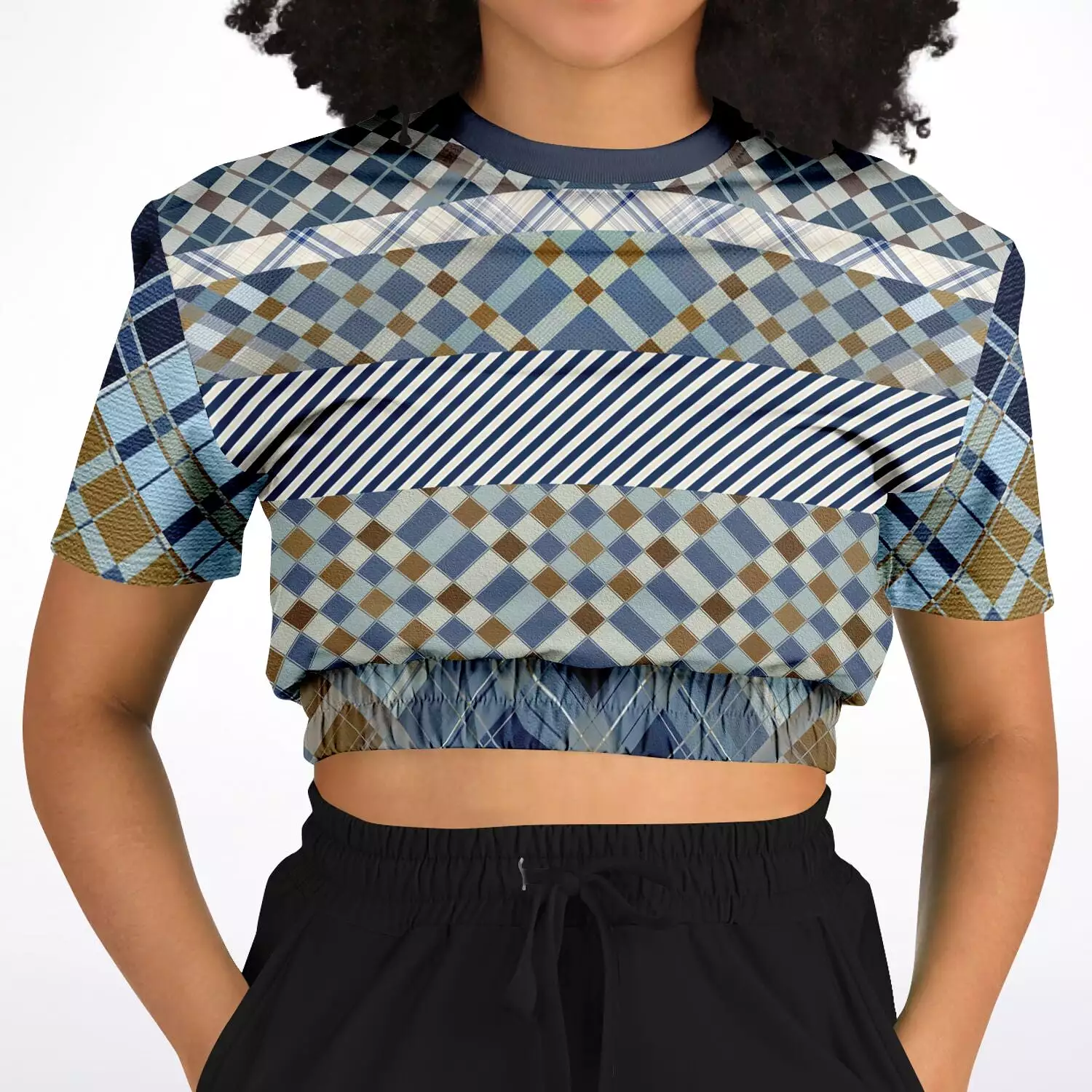 Nassau Cropped Sweater, Eco-Poly, Short Sleeve