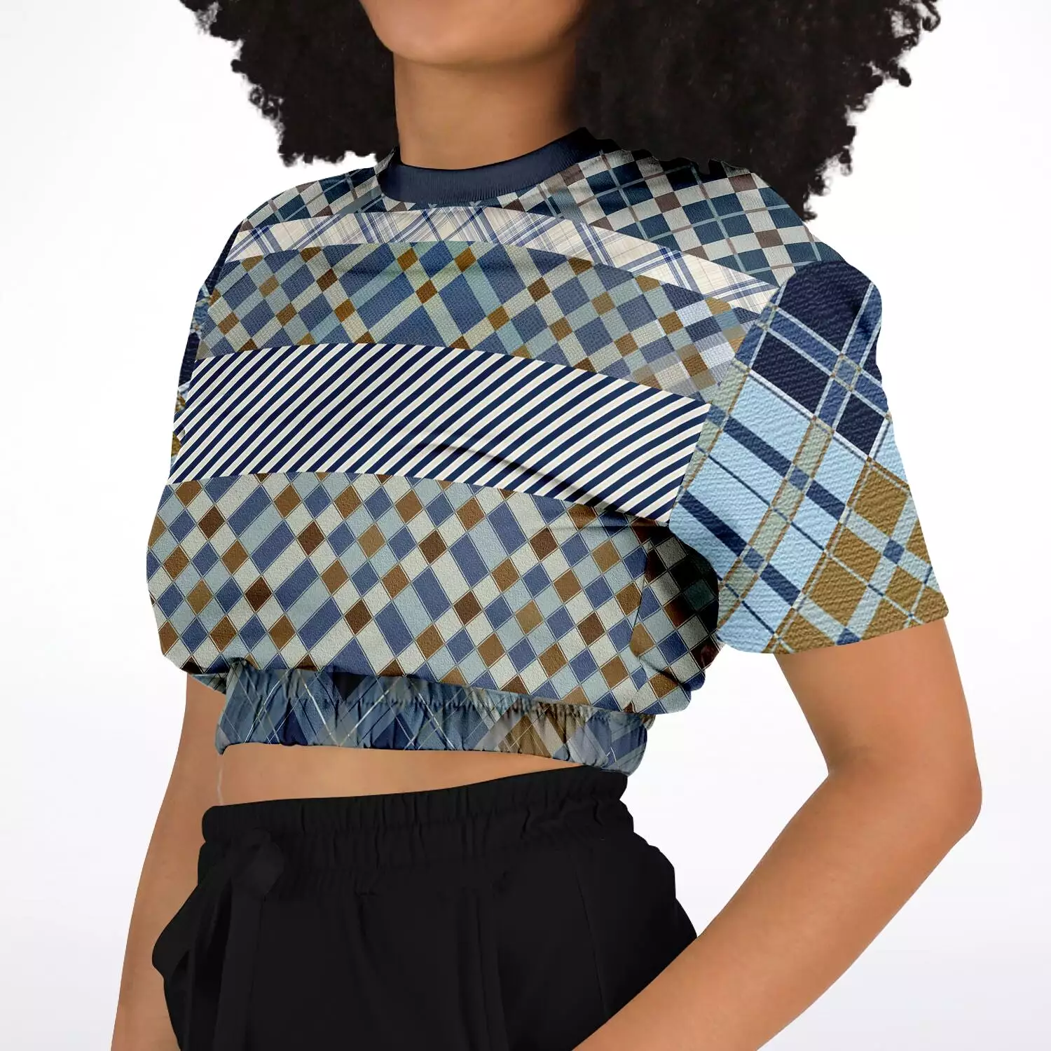 Nassau Cropped Sweater, Eco-Poly, Short Sleeve