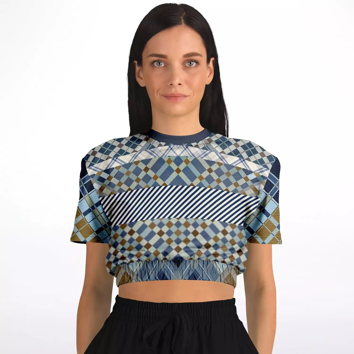 Nassau Cropped Sweater, Eco-Poly, Short Sleeve